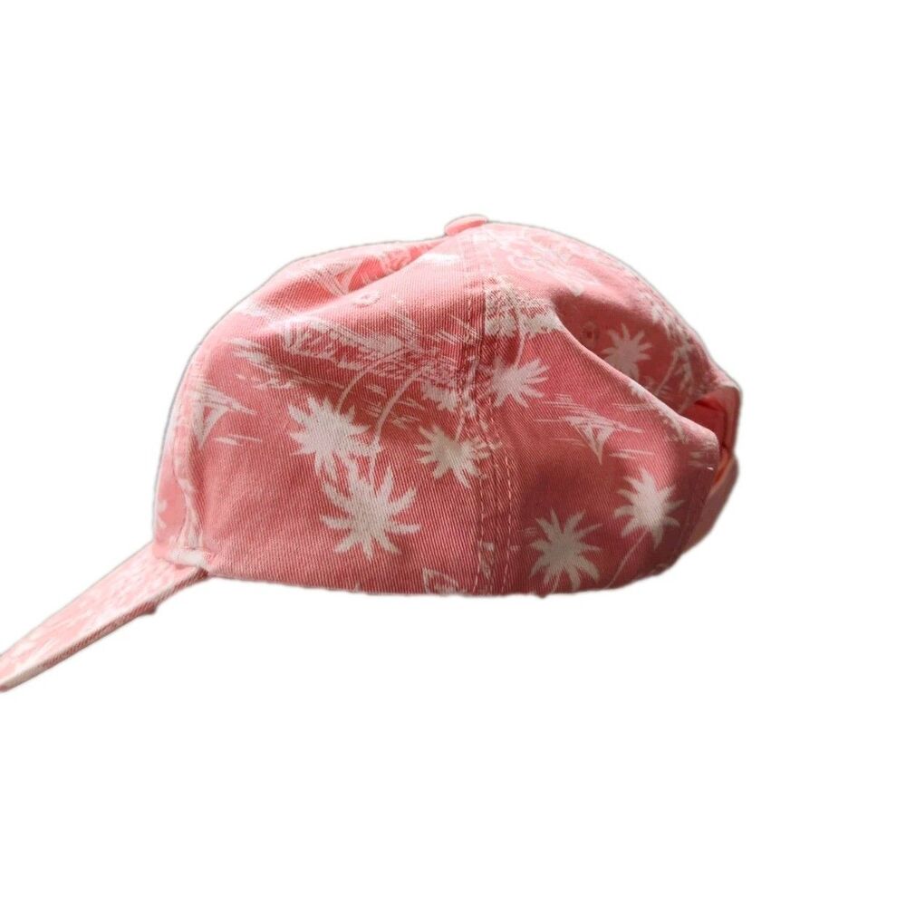 Hollister Pink Tropical Palm Tree Snapback Hat One Size Baseball Cap GUC - Picture 4 of 7